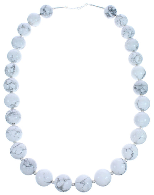 Southwest Howlite Bead Necklace KX121118